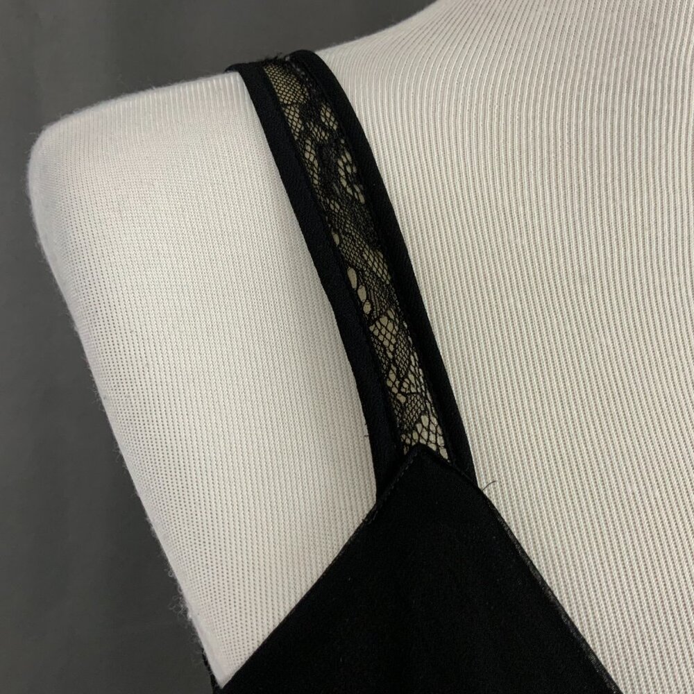 Vintage Oscar de la Renta Pink Label Black Babydoll Dress/Top Wimsigoth Sz S - Picture 13 of 16